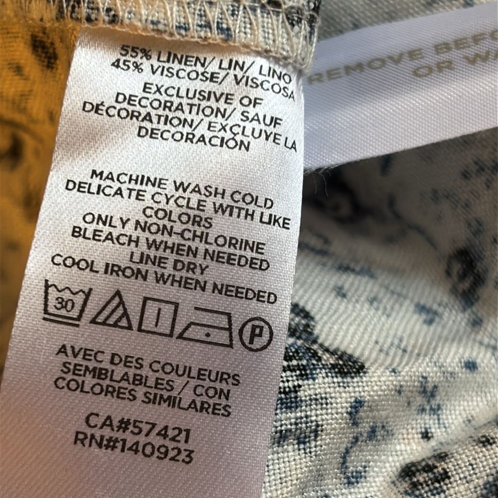 LOFT Blue Floral Spaghetti Strap Dress - Picture 5 of 8
